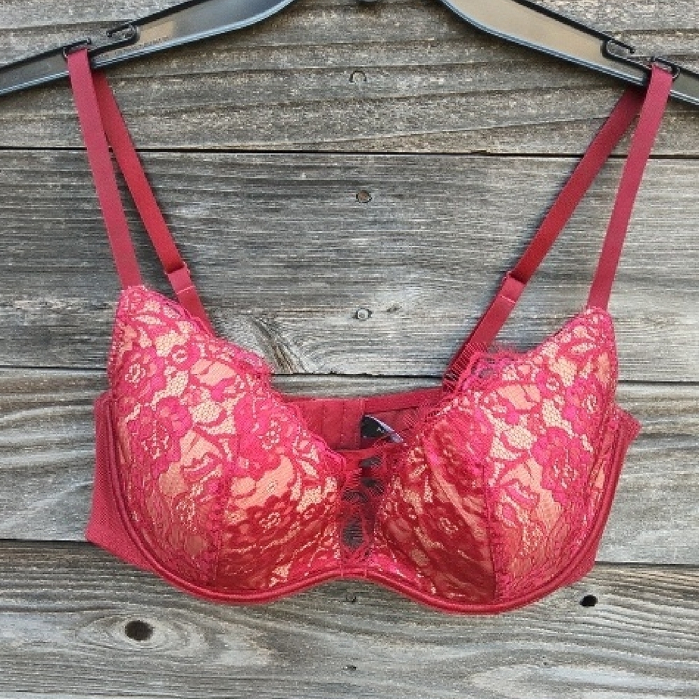 Adore Me Deep Red Underwire Bra Size 38D